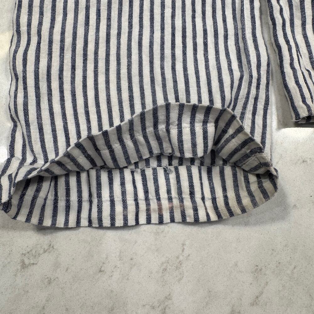 Chico’s Blue & White Striped 100% Linen Coastal Pants Chico's Size 0 Beach - Picture 10 of 16